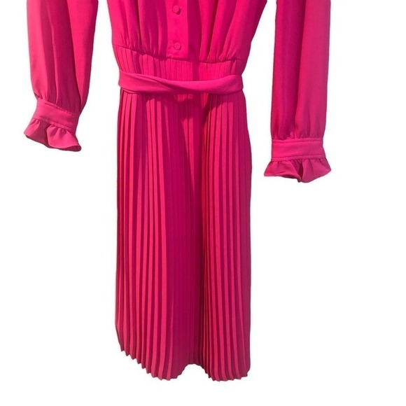 J.crew NWT Pink Tie-front Pleated Dress Size 00 - Picture 6 of 10